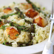 Risotto with Scallops and Asparagus