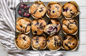 Cherry Muffins with Dark Chocolate
