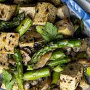 Asparagus Mushroom Tofu Stir-fry