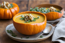 mini pumpkin soup